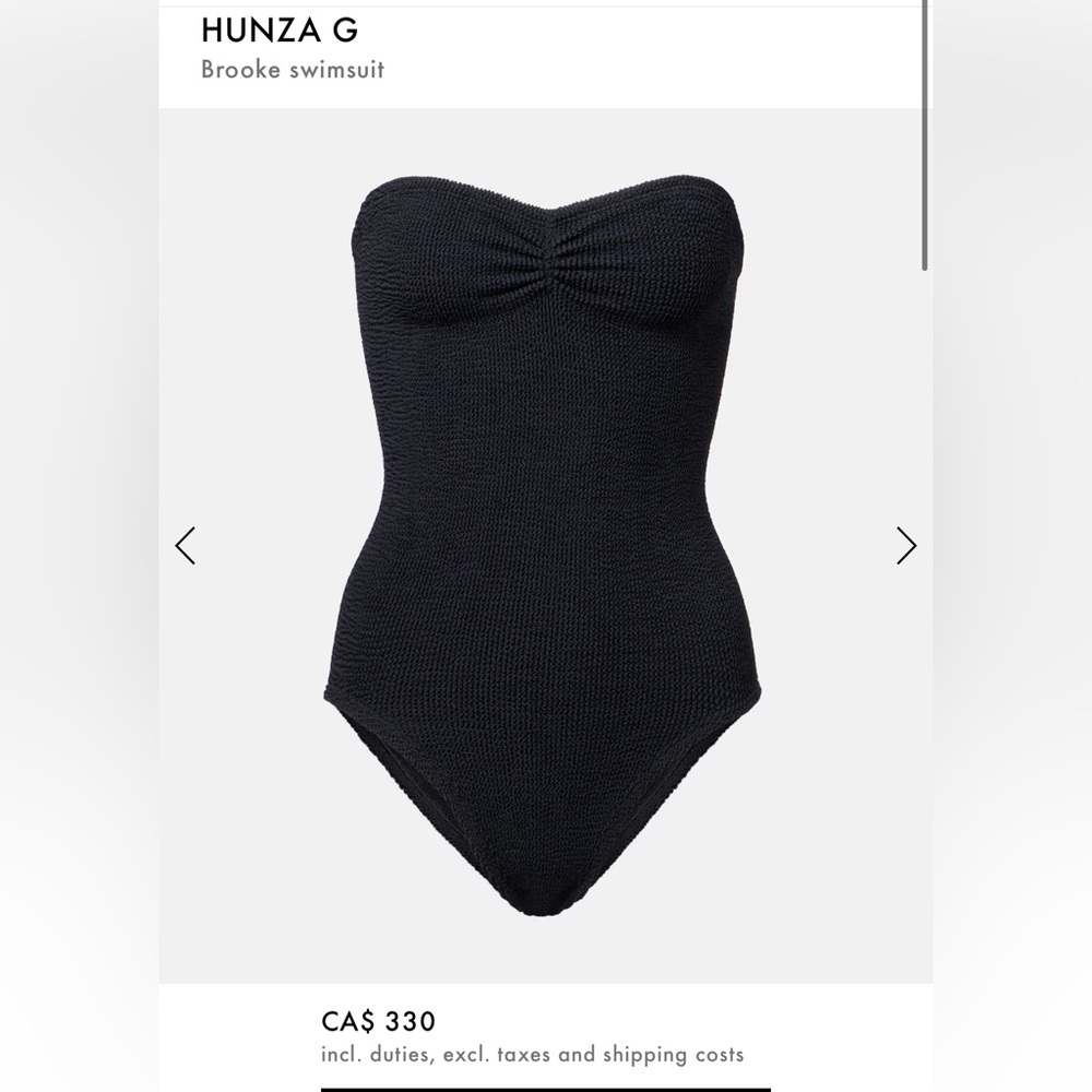 Hunza G black one piece
